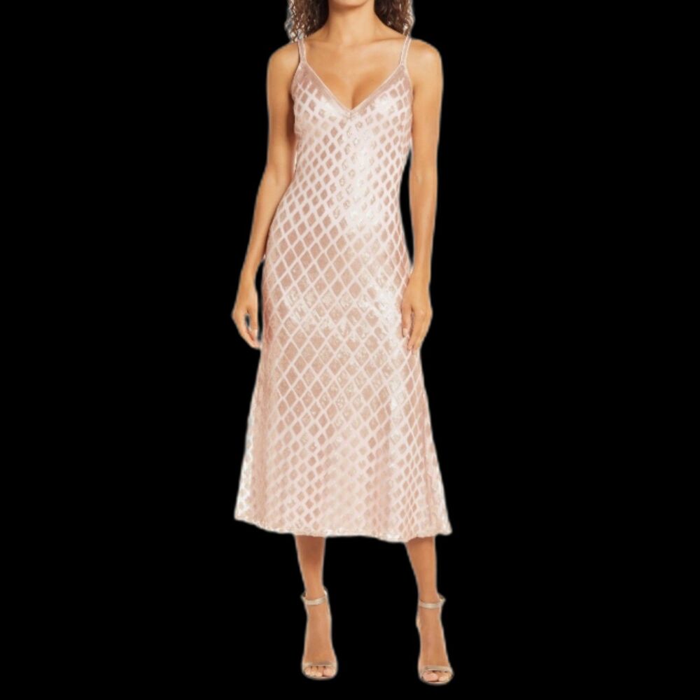 SHO by Tadashi Shoji Diamond Sequins Midi Gown - NWT - Size 12